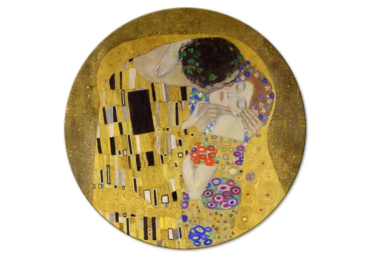 Kiss - Gustav Klimt - A Couple in Love in a Passionate Embrace