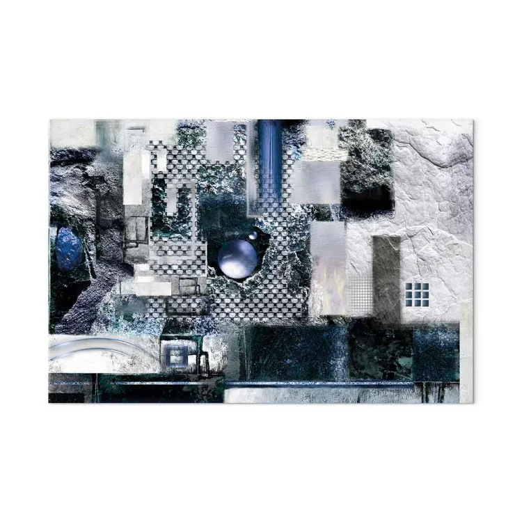 Blaue Installation (1-teilig) Breit - Moderne bunte Abstraktion