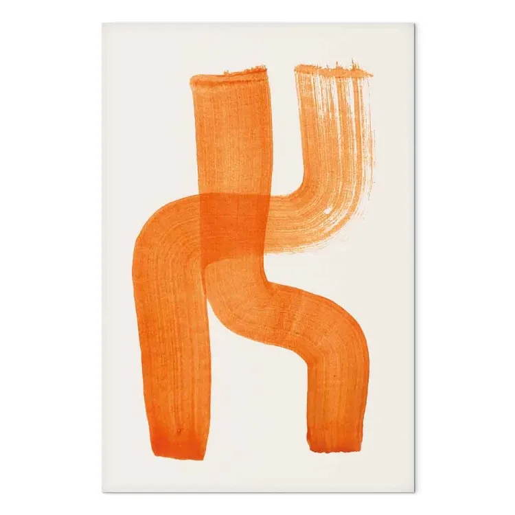 Abstrakte Komposition (1-teilig) - Duett orange Formen