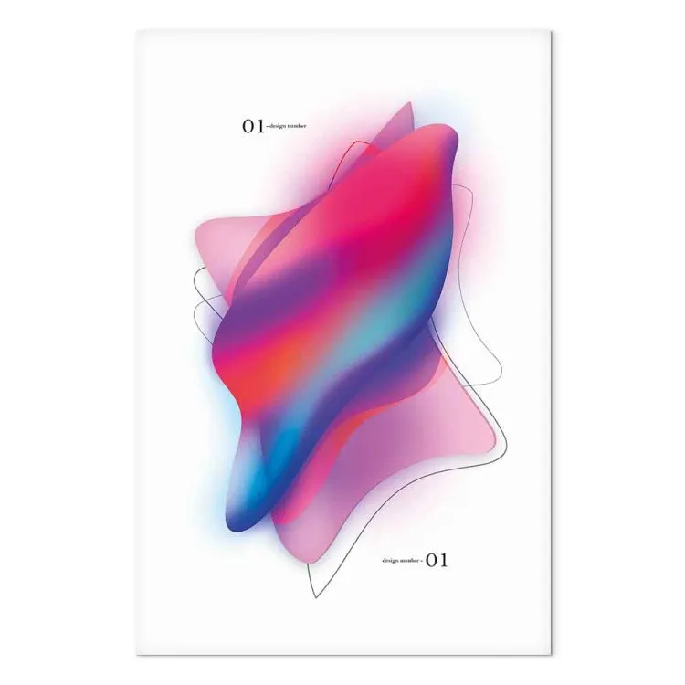 Bunte Abstraktion (1-teilig) - Wölbende Formen in Rosa-Tönen