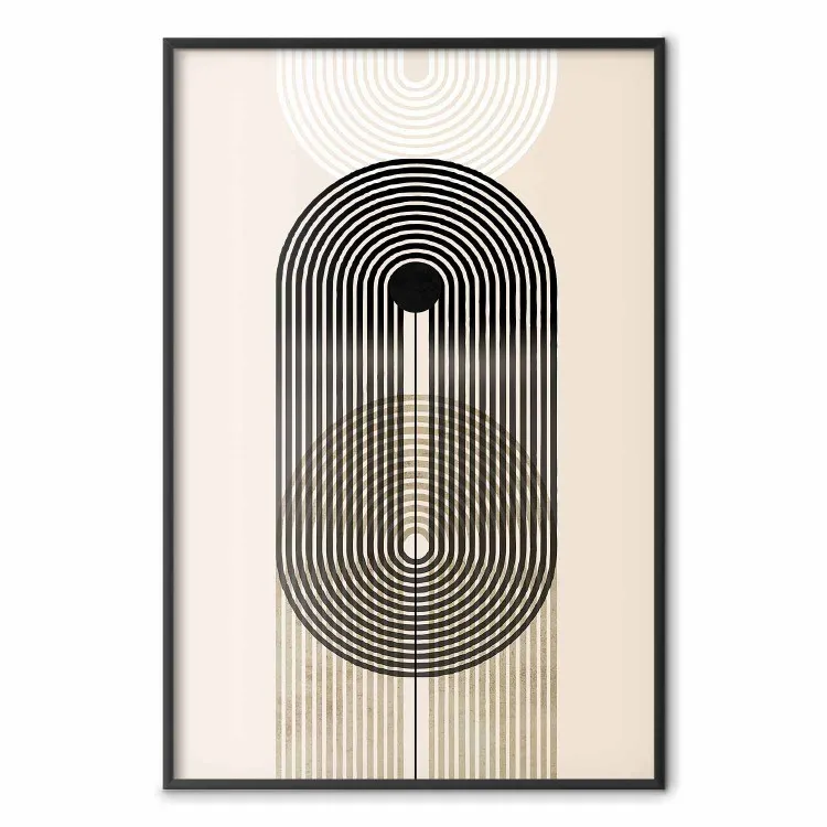 Abstraction - Geometric Shapes - Black, White and Brown