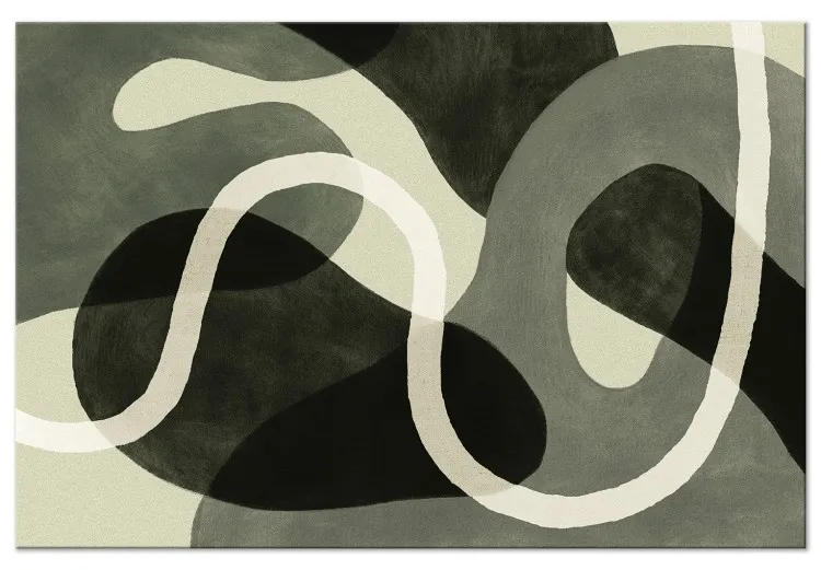 Geometric Forms - Abstract Spots in Shades of Sage Green