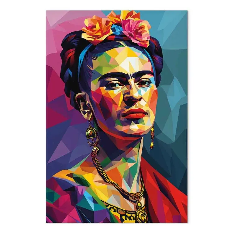 Frida Kahlo - A Geometric Portrait of the Painter in the Style of Picasso
