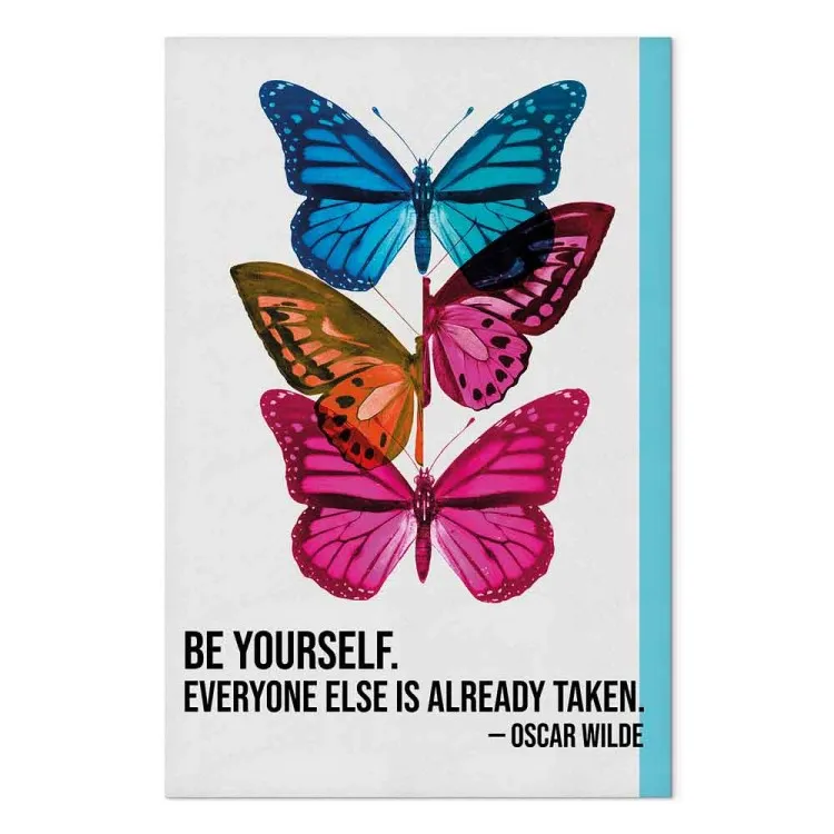 Colorful Butterflies - Multicolored Wings and Wilde's Quote About Authenticity
