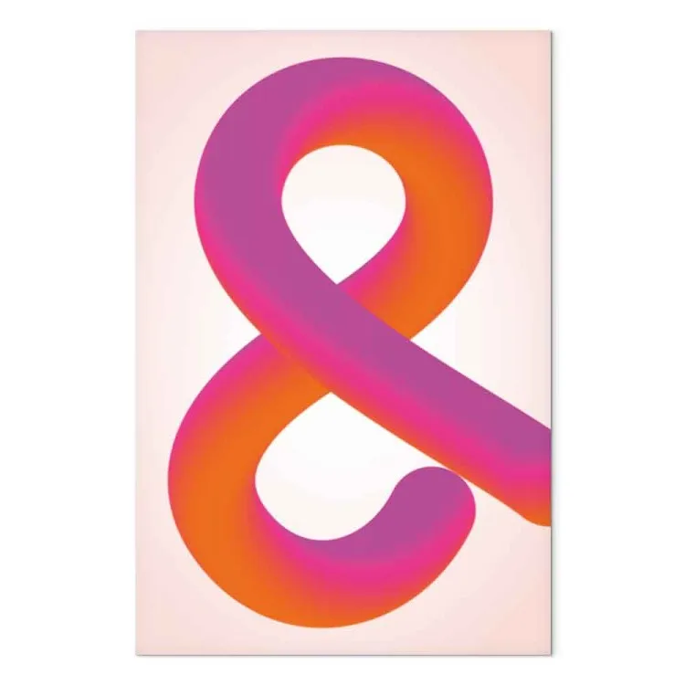 Ampersand Illusion - Gradient Figure in Vivid Pink and Orange Colors