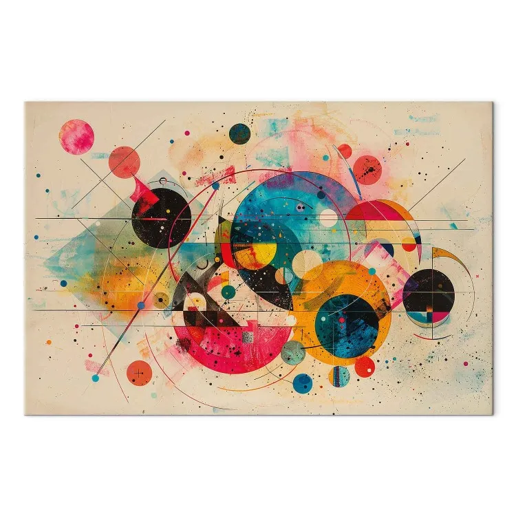 Kosmische Abstraktion - bunte Kreise und Formen im Stil Kandinskys