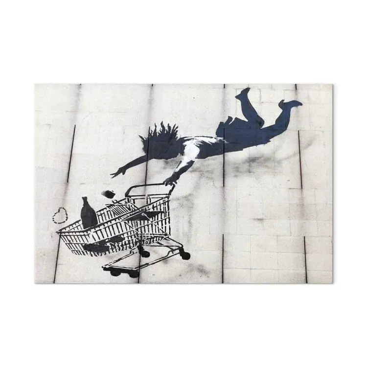 Frau mit Einkaufswagen (Banksy)