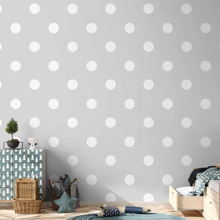 Fröhliche Pünktchen - Geometrische Formen in Weiß einfarbig