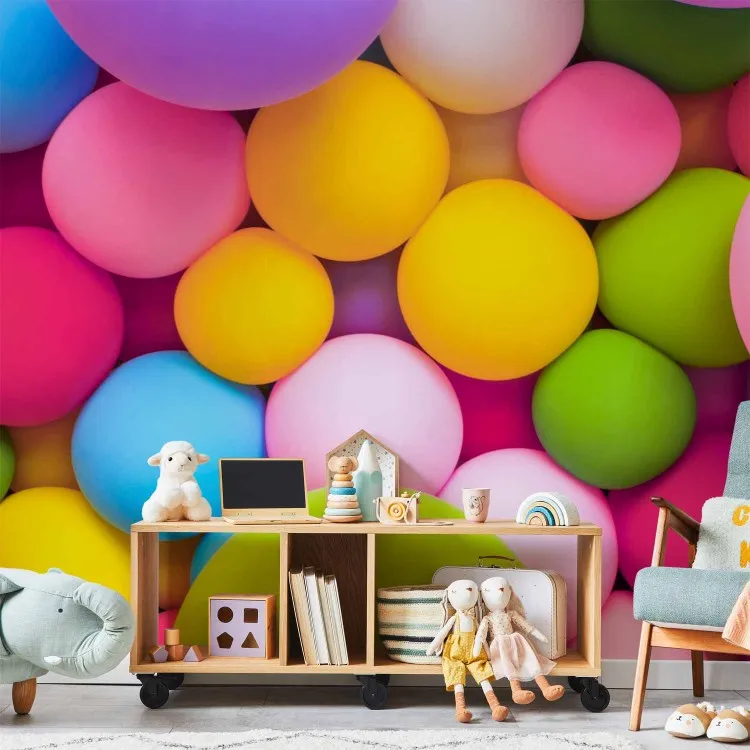 Geometrische Abstraktion - Bunte Kugeln in energetischem Motiv